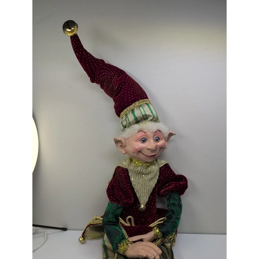 Elf PIXIE‎ DOLL FARIES Christmas Poseable Elf Wire Frame 30